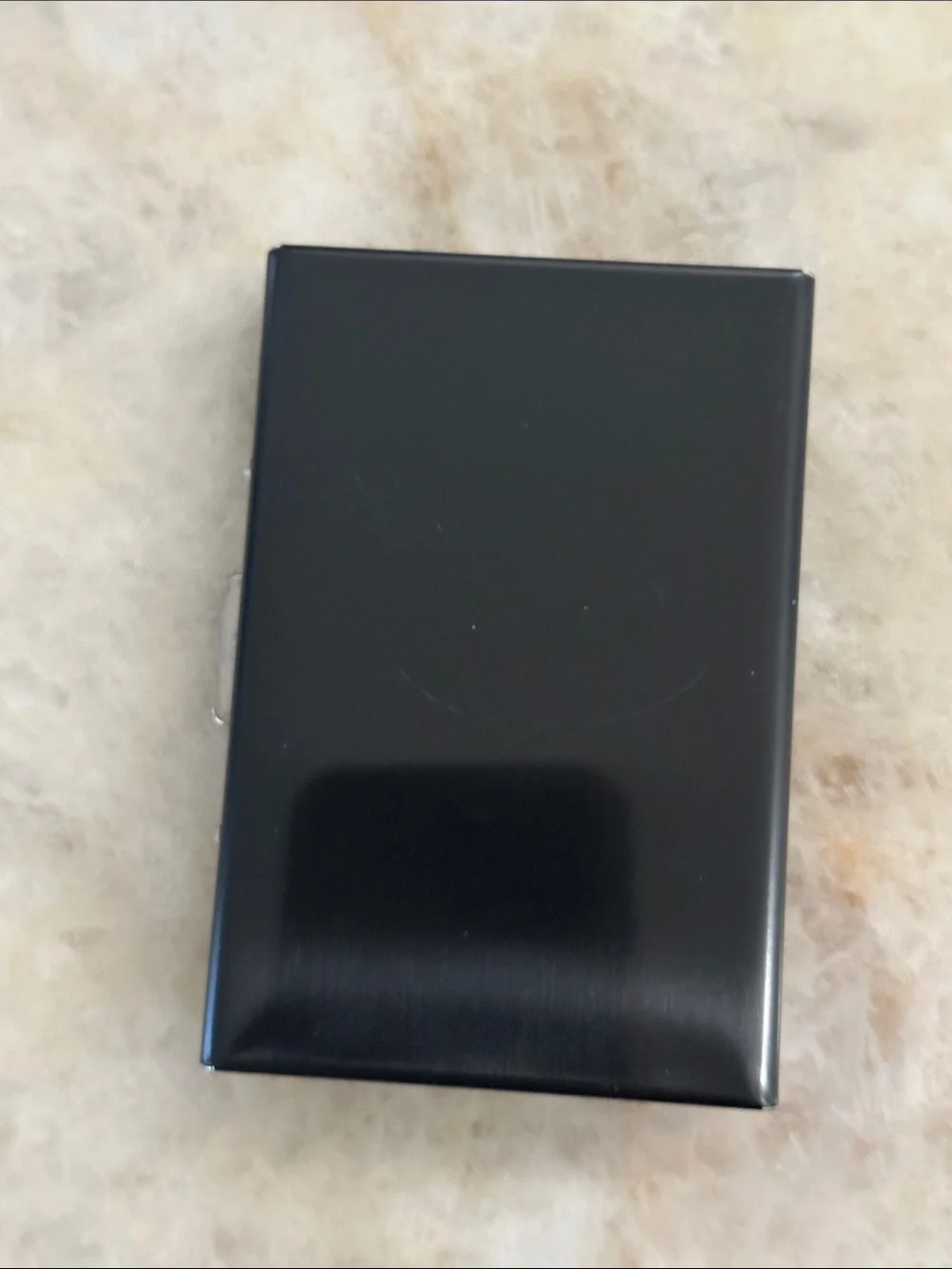 Black Card Case with Intricate Spade Design